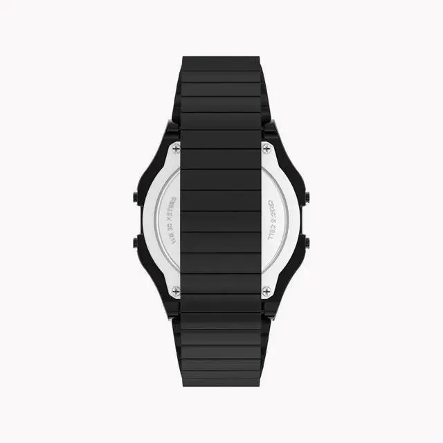 Alt view image 3 of 4 - Timex T80 34mm Digital Watch Black Dial, Stainless Steel Expansion Band, Quartz Movement, INDIGLO® Backlight Model TW2R67000