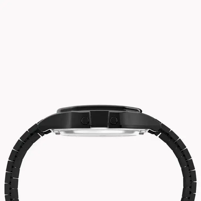 Alt view image 2 of 4 - Timex T80 34mm Digital Watch Black Dial, Stainless Steel Expansion Band, Quartz Movement, INDIGLO® Backlight Model TW2R67000