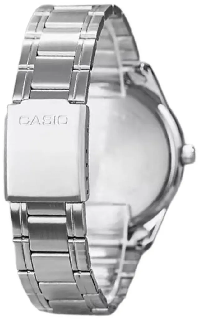 Alt view image 3 of 5 - Casio Mens MTPV005D2B4 Analog Dress Watch Navy Blue Dial, Stainless Steel Case & Bracelet, Date-Display