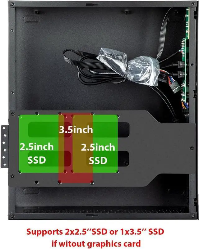 Alt view image 3 of 5 - Micro ATX Case PC Case: MATX Case DTX Mini PC ITX Desktop Computer Case Support Micro ATX MATX DTX ITX Mini PC