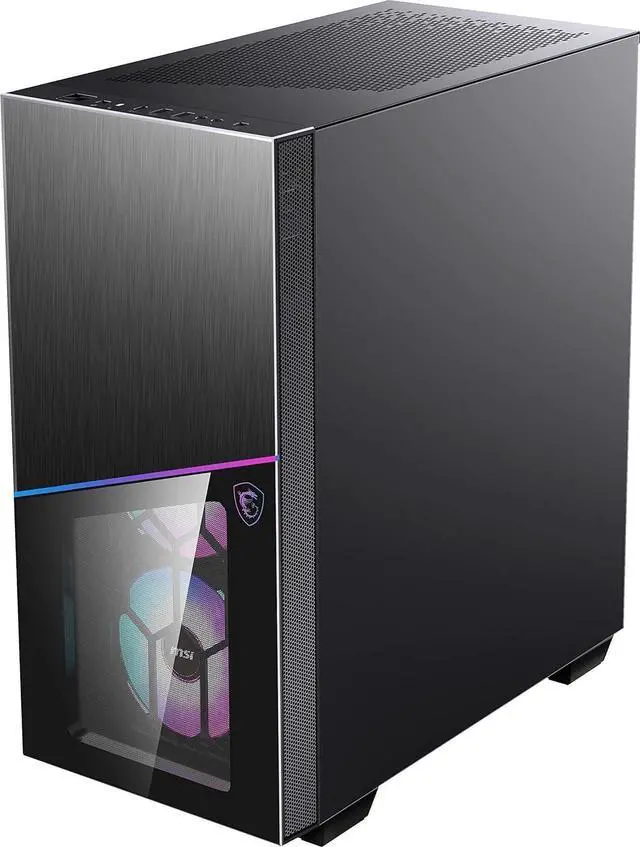 Alt view image 2 of 5 - Mid Tower Gaming PC Case (4 x 120mm ARGB Fans, Insta-Light Loop, USB 3.2 Gen2 Type-C, E-ATX, M-ATX, Mini-ITX, Tempered Glass Window, Magnetic Dust Filter, Top Vent Lid)