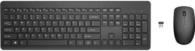 Main image of Wireless Keyboard and Mouse Combo - Full Size Membrane Chiclet Style Keyboard, 3-Zone Layout, 2.4GHz Wireless Connection, Compatible with PC, Mac