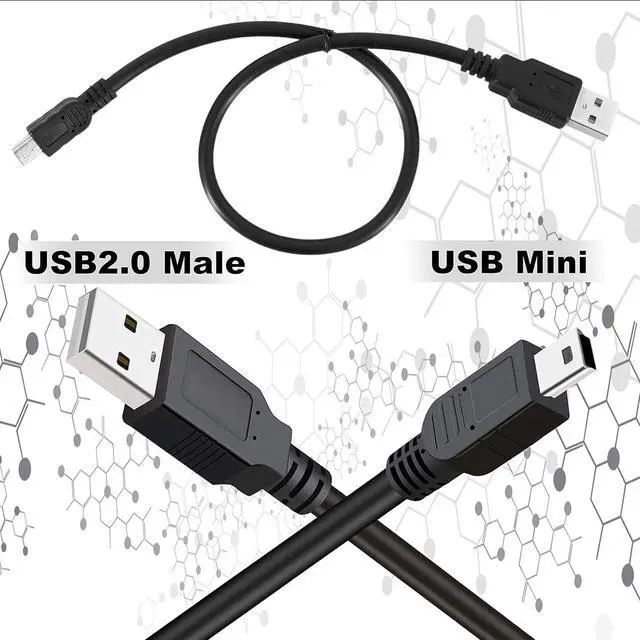 Alt view image 4 of 5 - 3 Pack USB 2.0 A to Mini 5 pin B Cable for External HDDS/Camera/Card Readers/MP3 Player-Black -35cm(1 feet)