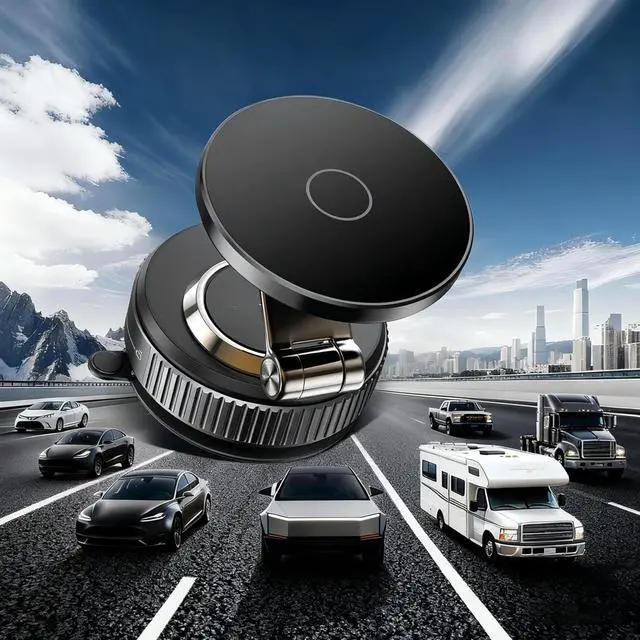 Alt view image 2 of 4 - Magnetic Phone Holder for Car 2026 Heavy Duty Model 360° Adjustable Vacuum Suction Car Magsafe Phone Mount Cell Phone Holders for Your Car for iPhone 16 Pro Max 15 14 13 12 Plus (Metal Stand Rotor)