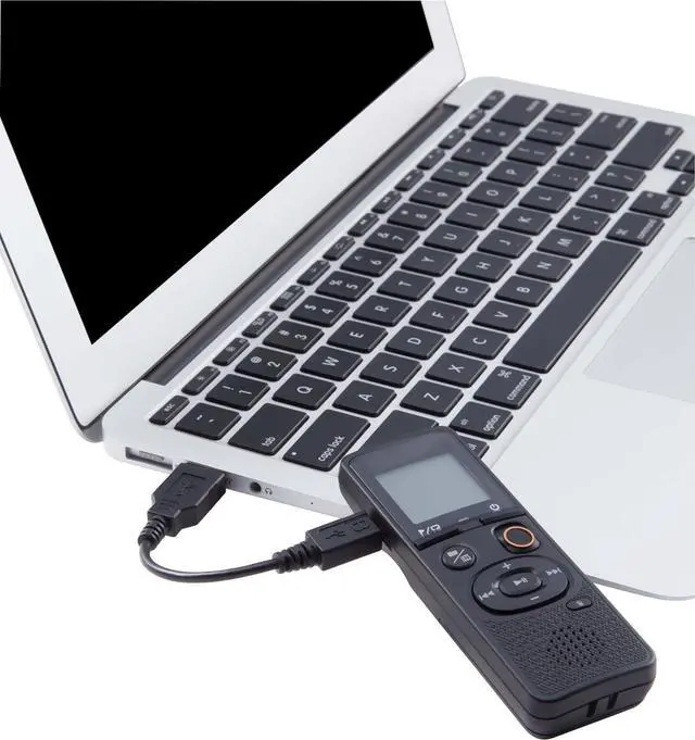 Alt view image 2 of 4 - FOR-VN-541PC Digital Voice Recorder with one-Touch Recording, Noise-Cancellation Function, 4GB Memory, Four Scenes Recording, Includes a Micro-USB Cable.