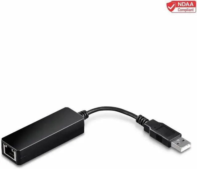 Alt view image 2 of 4 - USB 2.0 to Fast Ethernet Adapter, Supports Windows and Mac OS, ASIX AX88772A Chipset, Backwards Compatible with USB 1.0 and 1.0, Full Duplex 200 Mbps Ethernet Speeds, Black, TU2-ET100