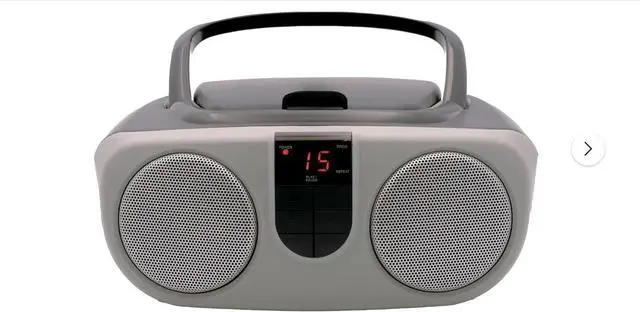 Main image of SRCD243 Portable CD Player with AM/FM Radio, Boombox (Silver)