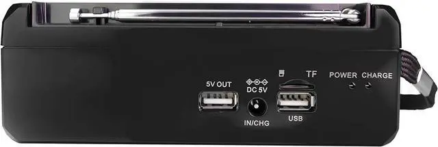 Alt view image 5 of 5 - R-37 6-Band (AM, FM, SW1 - SW4) Bluetooth LED Flashlight Solar Radio (2021 Model)