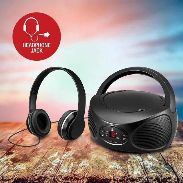 Alt view image 2 of 5 - Portable Bluetooth FM Radio Boombox and CD Player, Black (BCB119B)