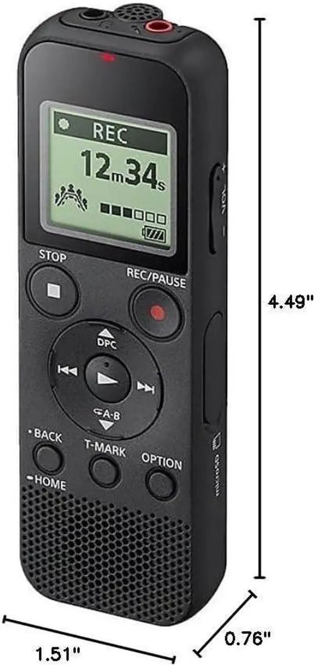 Alt view image 2 of 2 - FOR-ICD-PX370 Mono Digital Voice Recorder with Built-In USB Voice Recorder,black