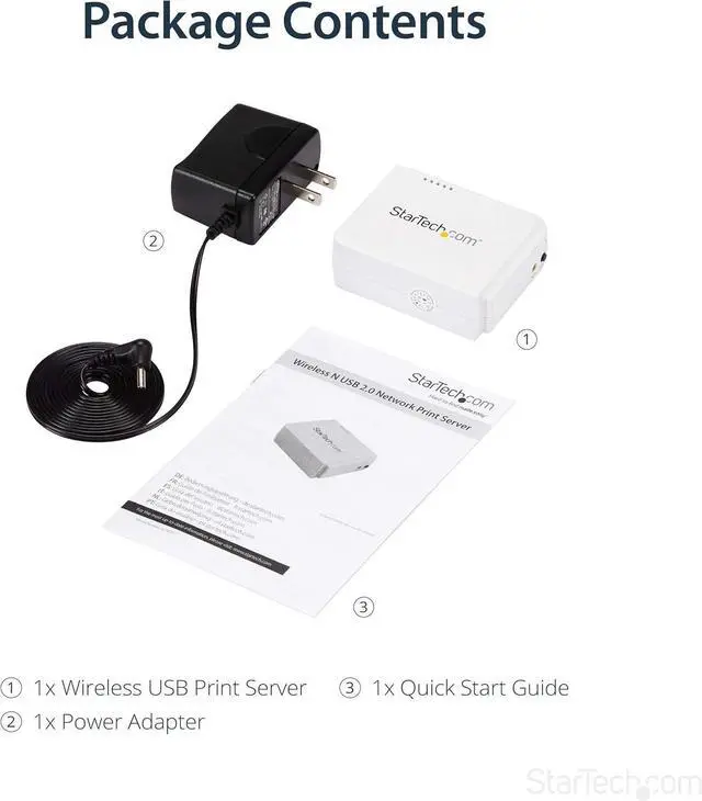 Alt view image 3 of 4 - FOR-1-Port Wireless N USB 2.0 Network Print Server - 10/100 Mbps Ethernet USB Printer Server Adapter - Windows 10 - 802.11 b/g/n , TAA (PM1115UW)