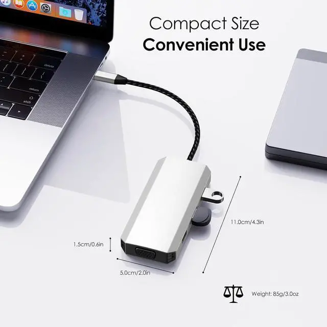 Alt view image 3 of 4 - USB C Docking Station Dual DP Monitor, Displayport Docking Station with Dual DP, HDMI, VGA, USB2.0 Ports, Windows System Computer