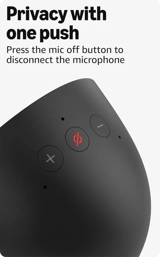 Alt view image 6 of 6 - Spot, Great for nightstands, offices and kitchens, Smart alarm clock with Alexa, Black