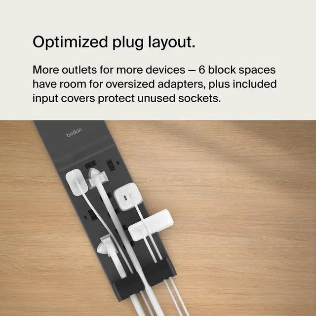 Alt view image 4 of 7 - Belkin 12-Outlet Surge Protector Power Strip w/ 12 AC Outlets & 8ft Flat Plug, UL-listed Heavy-Duty Extension Cord for Home, Office, Travel, Computer, Laptop, Charger - 3,940 Joules of Protection