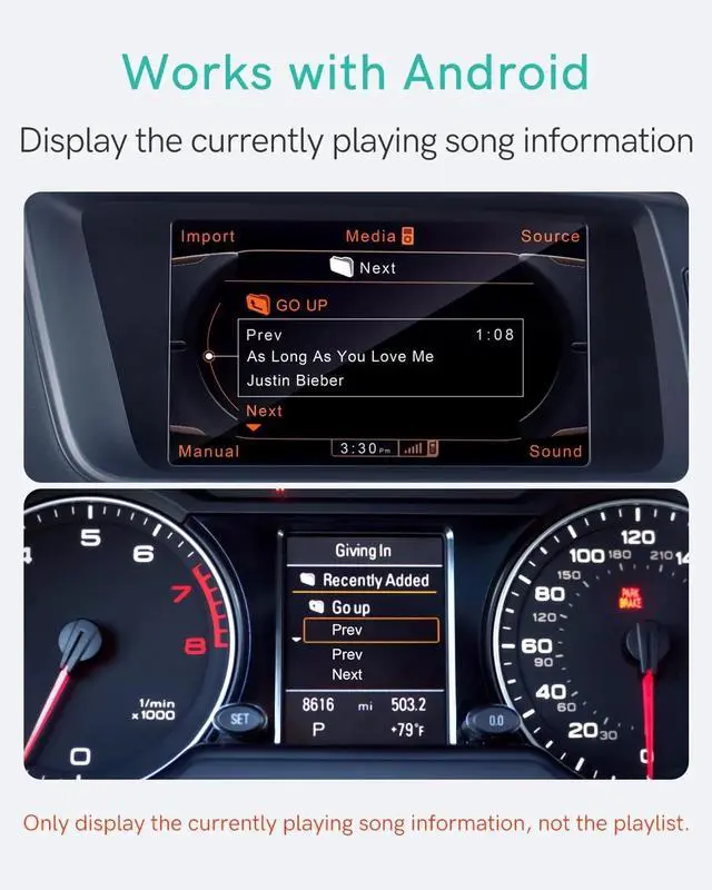 Alt view image 5 of 7 - Bluetooth 5.0 aptX-HD Car Adapter Compatible for Audi MMI 3G AMI Music Interface,Audi Symphony,Audi Concert,Mercedes Media Interface and Volkswagen MDI Connector(A1-3000A)