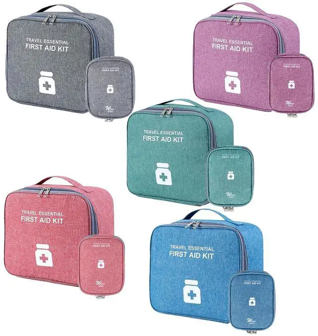 Main image of Visland First Aid Bag First Aid Kit Empty Medical Storage Bag Red Trauma Bag for Camping,Waterproof Oxford Cloth Wound Trauma Bag