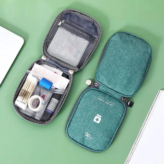 Alt view image 4 of 7 - Visland First Aid Bag First Aid Kit Empty Medical Storage Bag Red Trauma Bag for Camping,Waterproof Oxford Cloth Wound Trauma Bag