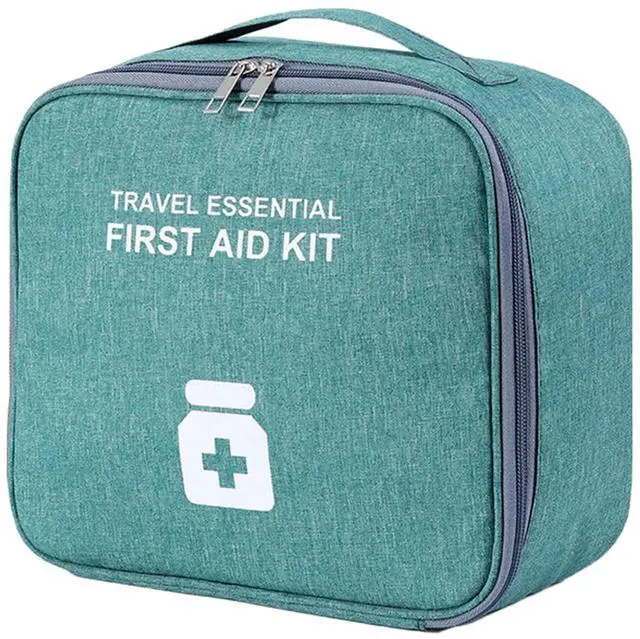 Alt view image 2 of 7 - Visland First Aid Bag First Aid Kit Empty Medical Storage Bag Red Trauma Bag for Camping,Waterproof Oxford Cloth Wound Trauma Bag