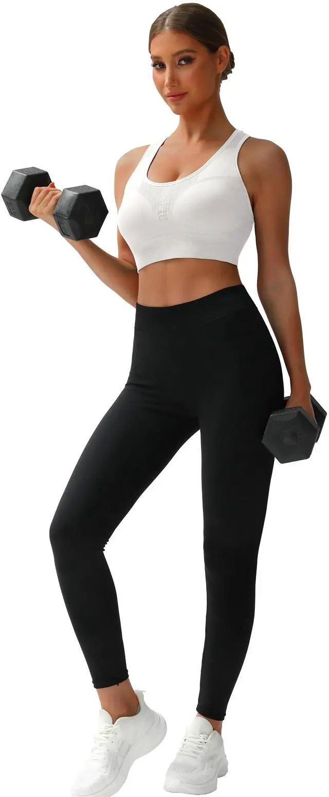 Alt view image 5 of 7 - MINTREUS Racerback Sports Bras for Women - Padded Seamless Support Bra for Yoga Gym Workout Fitness