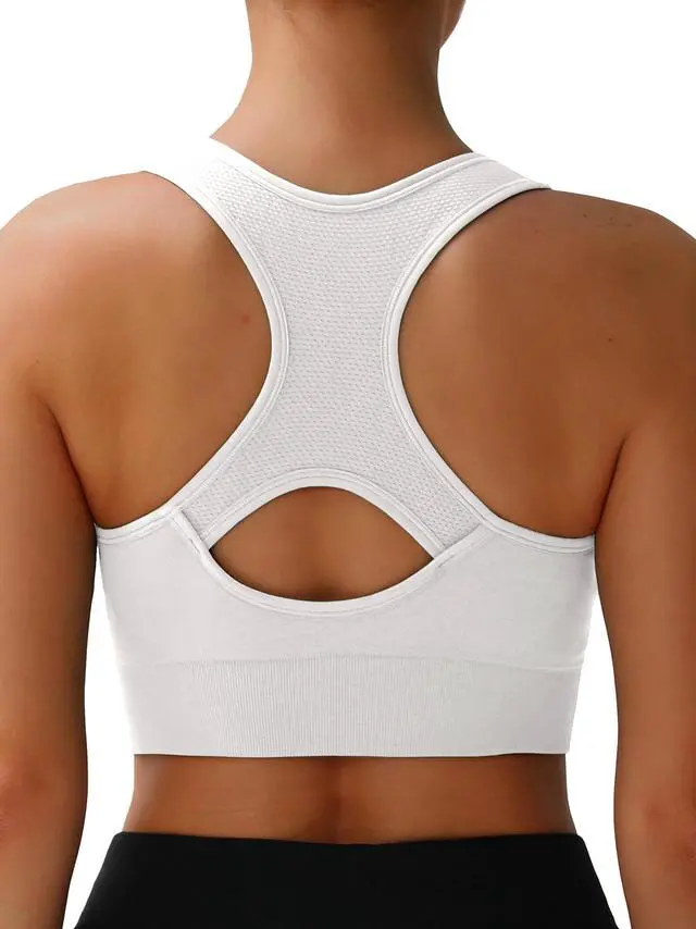Main image of MINTREUS Racerback Sports Bras for Women - Padded Seamless Support Bra for Yoga Gym Workout Fitness