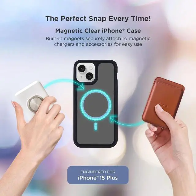 Alt view image 2 of 7 - iHome Magnetic Velo Phone Case for iPhone 16 Plus/15 Plus/14 Plus/15 Pro Max/14 Pro Max/13 Pro Max/12 Pro Max, Black