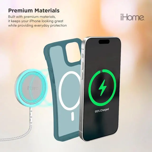 Alt view image 7 of 7 - iHome Magnetic Velo Phone Case for iPhone 16 Plus/15 Plus/14 Plus/15 Pro Max/14 Pro Max/13 Pro Max/12 Pro Max, Dark Blue