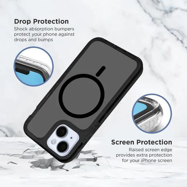 Alt view image 6 of 7 - iHome Magnetic Velo Phone Case for iPhone 16 Plus/15 Plus/14 Plus/15 Pro Max/14 Pro Max/13 Pro Max/12 Pro Max, Black