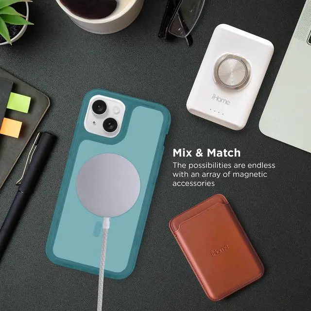 Alt view image 3 of 7 - iHome Magnetic Velo Phone Case for iPhone 16 Plus/15 Plus/14 Plus/15 Pro Max/14 Pro Max/13 Pro Max/12 Pro Max, Dark Blue