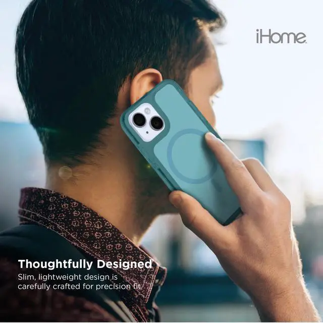 Alt view image 5 of 7 - iHome Magnetic Velo Phone Case for iPhone 16 Plus/15 Plus/14 Plus/15 Pro Max/14 Pro Max/13 Pro Max/12 Pro Max, Dark Blue