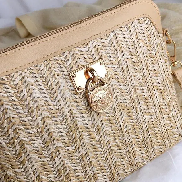 Alt view image 2 of 7 - HeroNeo Women Fashion Handbag Shoulder Bag Ladies Summer Straw Woven Crossbody Tote