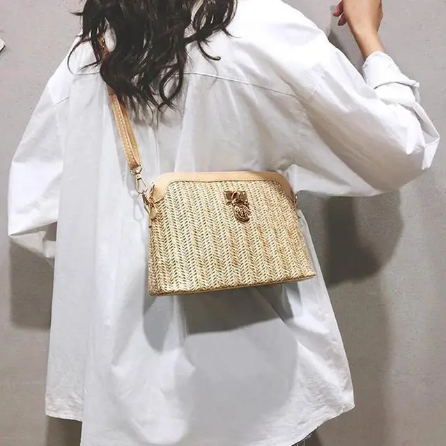 Alt view image 6 of 7 - HeroNeo Women Fashion Handbag Shoulder Bag Ladies Summer Straw Woven Crossbody Tote