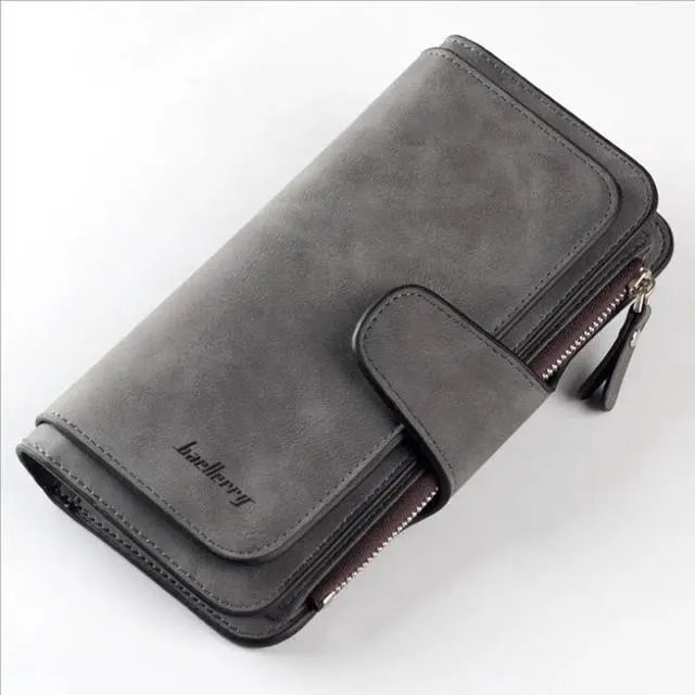 Main image of Women Lady Leather Trifold Card Wallet Clutch Checkbook Handbag Zip Purse Card Phone Holder Long Design Lady Fashion Wallets