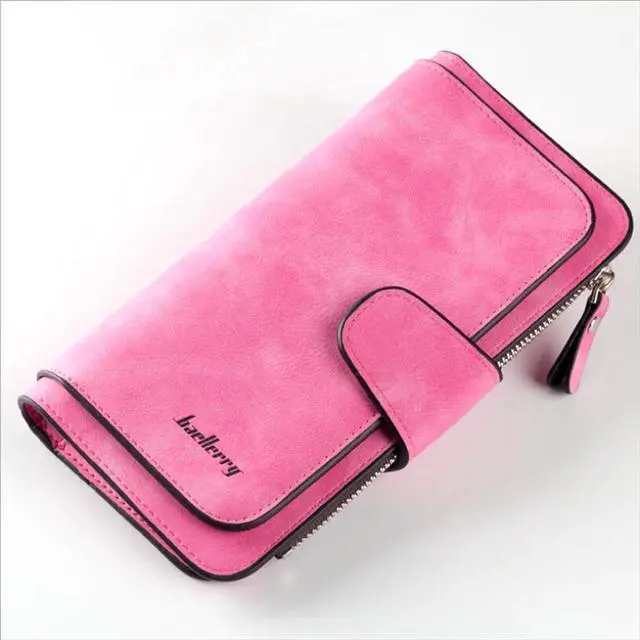 Main image of Pinkdeer Trifold Buckle Female Casual Long Clutch Wallet, Solid Red