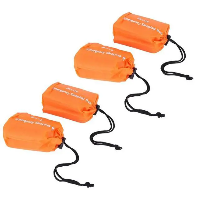 Main image of 4-Pack Emergency Sleeping Bag Thermal Waterproof Survival Blanket for Outdoor Camping Hiking