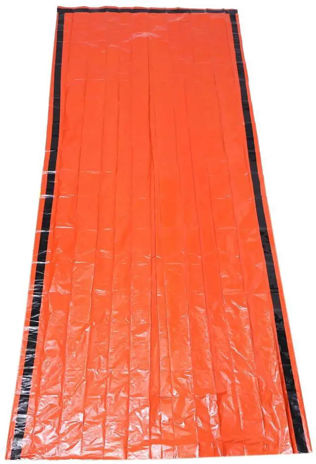 Alt view image 6 of 7 - 4-Pack Emergency Sleeping Bag Thermal Waterproof Survival Blanket for Outdoor Camping Hiking