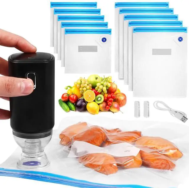 Main image of Vacuum Sealer Machine, 1 Set Rechargeable Food Saver Vacuum Sealer Machine, Portable Handheld Food Sealer