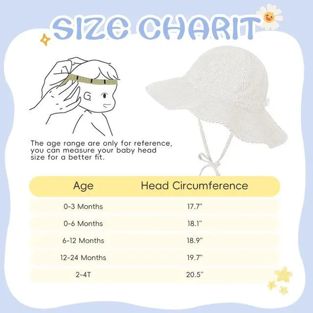Alt view image 2 of 7 - Zando Cotton Baby Sun Hat Breathable Wide Brim Infant Toddler Sun Hat Baby Boy Girl Sun Hat Summer Hat Sun Protection Beige 3-6 Months