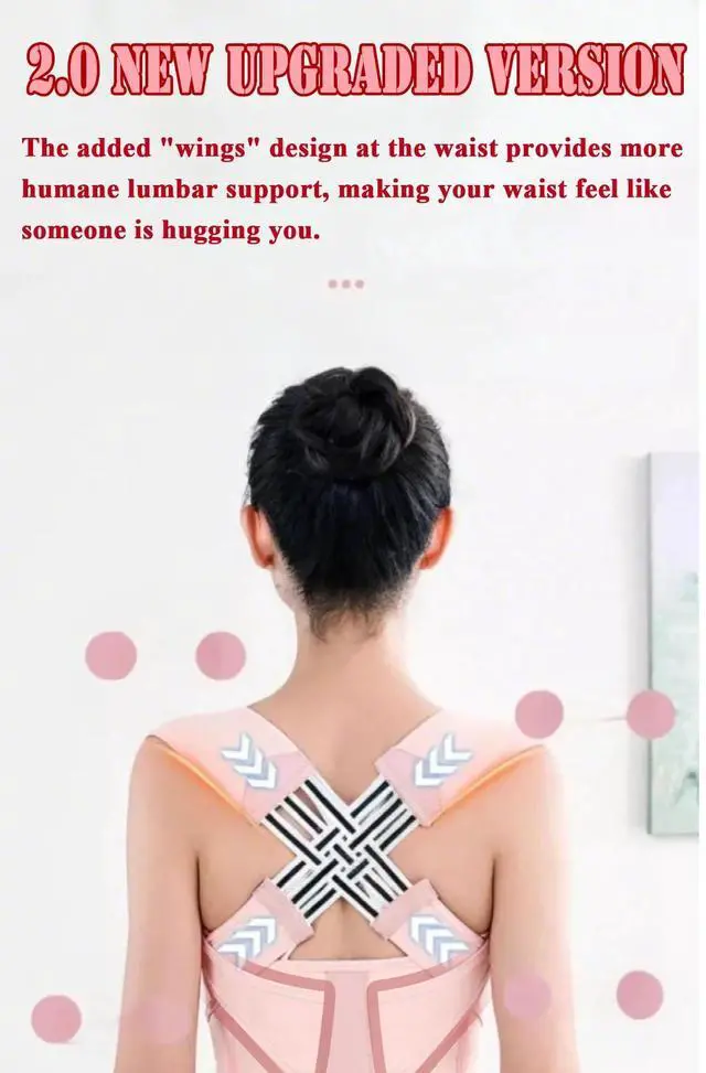 Alt view image 4 of 7 - 2.0 Upgraded Back Brace Posture Corrector for Women & Men Adjustable Back Brace for Scoliosis, Hunchback, Back Pain Relief & Posture Support Large