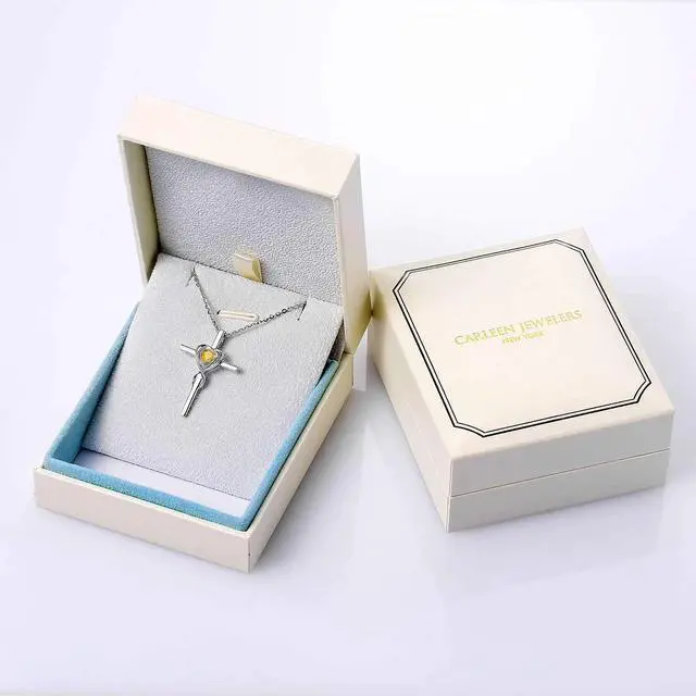 Alt view image 7 of 7 - FANCIME Cross Necklace for Women Sterling Silver Birthstone Natural Citrine Infinity Heart Cross Crucifix Pendant November Birthstone Jewelry Valentines Day Gifts Birthday Gifts for Women