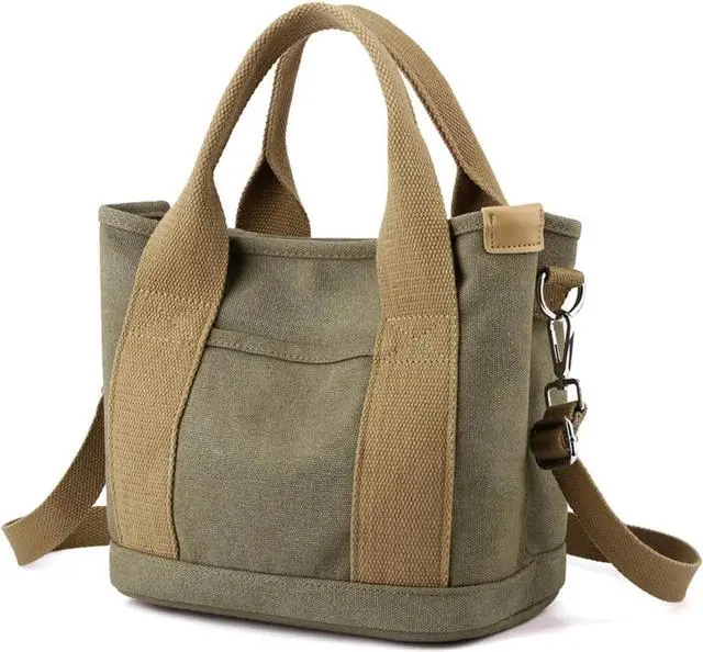 Main image of Tote Bag with Zipper Tote Bag for Women Canvas Crossbody Bag Shoulder Bag Satchel Hobo Bag Messenger Bag 2024