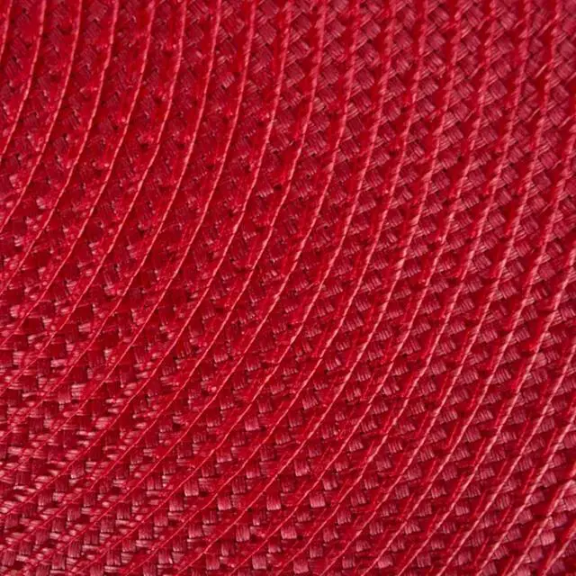 Alt view image 2 of 7 - QUTETN Round Braided Placemats Set of 6 Table Mats for Dining Tables Woven Washable Non-Slip Place mats 15 Inch Red