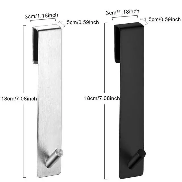 Alt view image 2 of 7 - VIVIHEYDAY Glass Shower Door Hooks, Bathroom Towel Hanger, Over The Door Towel Rack, Stainless Steel