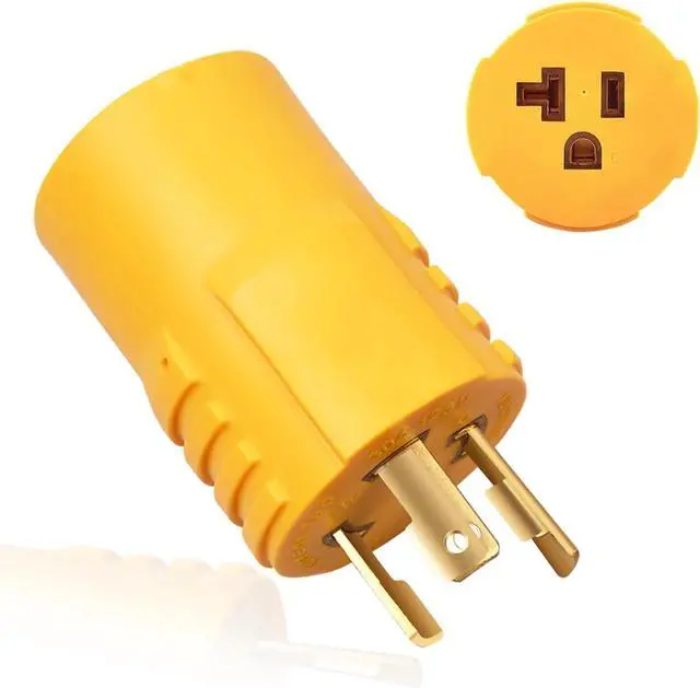 Main image of Shore Power 30A to 15A Generator Connector, NEMA L5-30P to 5-15R / 5-20R, 30 Amp to 110V Adapter, ETL-Certified, RV, Marine, and Household Use