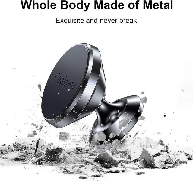 Alt view image 5 of 6 - Coolpow2 Packs Magnetic Phone Holder for carStrong Magnetphone holders for your car phone holder Mount for Car4 Metal PlateUniversal Dash cell phone car mount for iphone Samsung car accessories