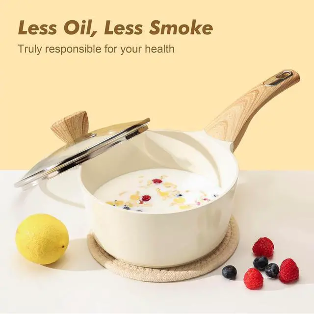 Alt view image 7 of 7 - SENSARTE Ceramic Cookware Sets, Pots and Pans Set Non stick, 14-Piece Induction Cookware, Non toxic Healthy Non Stick Kitchen Cooking Set, with Frying Pans Set, PFAS PTFE PFOA PFOS Free