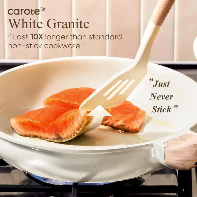 Alt view image 3 of 7 - CAROTE 14 Pcs Pots and Pans Set Nonstick,Cookware Set Kitchen Cooking Set with Utensil and Pan Protectors