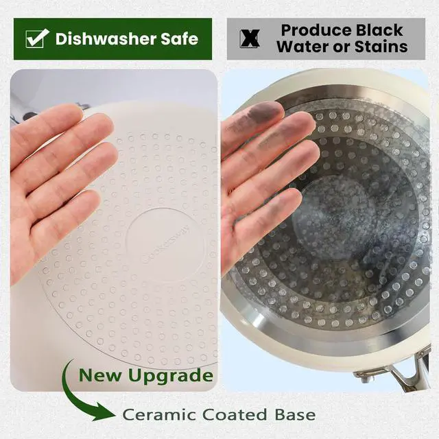 Alt view image 5 of 7 - Cookware Ceramic Nonstick Frying Pans: 3Pieces Non Stick Skillet 8 9.5 11 Inches - Healthy Egg Fry Pans - Free of PTFE,PFOA,PFAS
