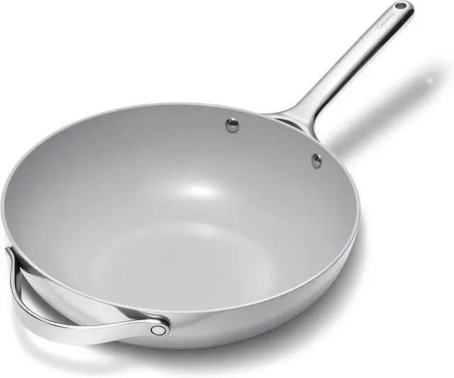 Main image of Caraway Non-Stick Stir Fry Pan - 12 Wok-Inspired Pan - Free From Forever Chemicals - High-Sloped Walls - Stainless Steel Handles - Gray
