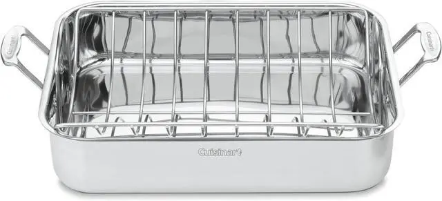Main image of Cuisinart 16-Inch Roaster, Chef's Classic Rectangular Roaster with Rack, Stainless Steel, 7117-16URP1