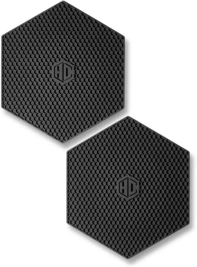 Alt view image 2 of 7 - HexClad Hybrid Nonstick 6-Piece Pot Set with 2 Silicone Trivets, 2, 3, and 8-Quart Pots with Tempered Glass Lids, Stay-Cool Handles, Dishwasher-Friendly, Induction Ready, Compatible with All Cooktops